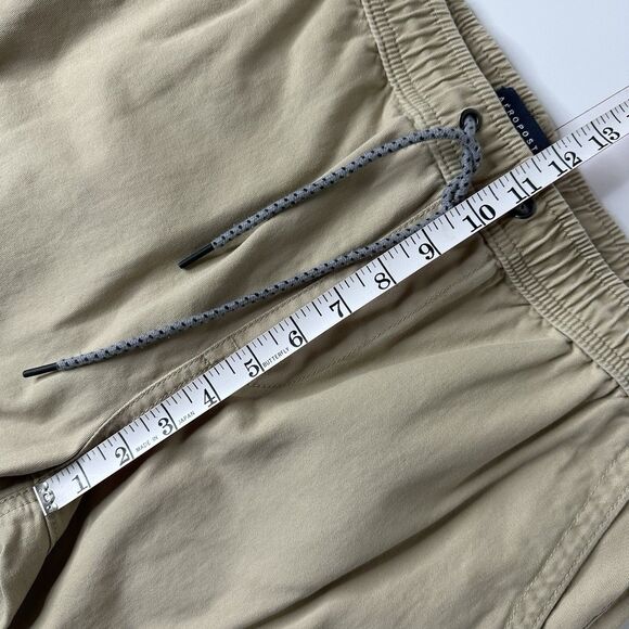 Aeropostale Stretch Jogger Khaki Pants Mens Sz S Tan Drawstring Pull On Casual - Picture 10 of 12